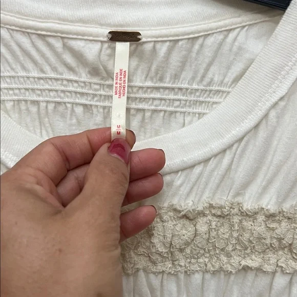 Free People Moxey puff sleeve M - Picture 3 of 9